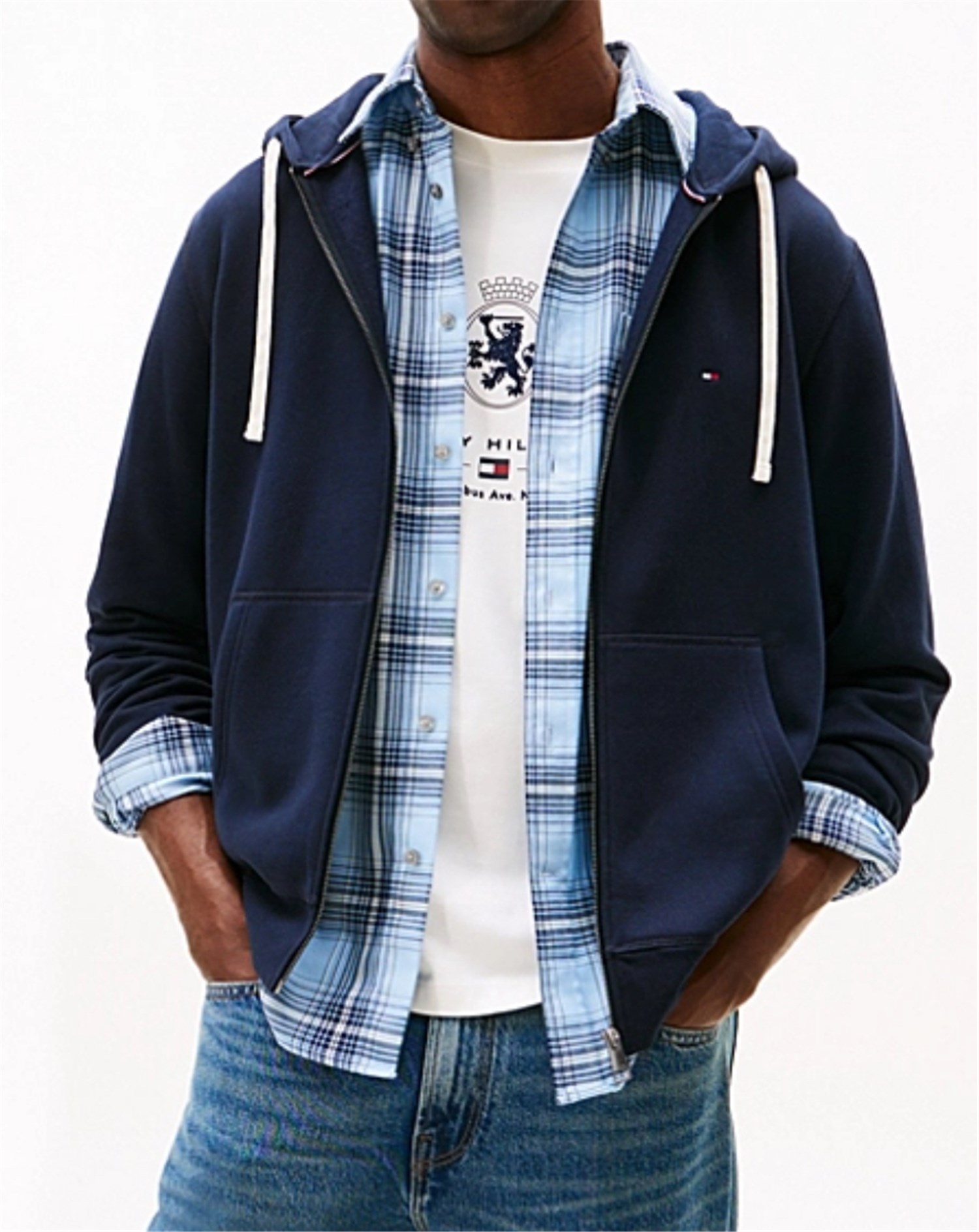 TOMMY HILFIGER MW0MW37234 Blu Abbigliamento Uomo Felpa