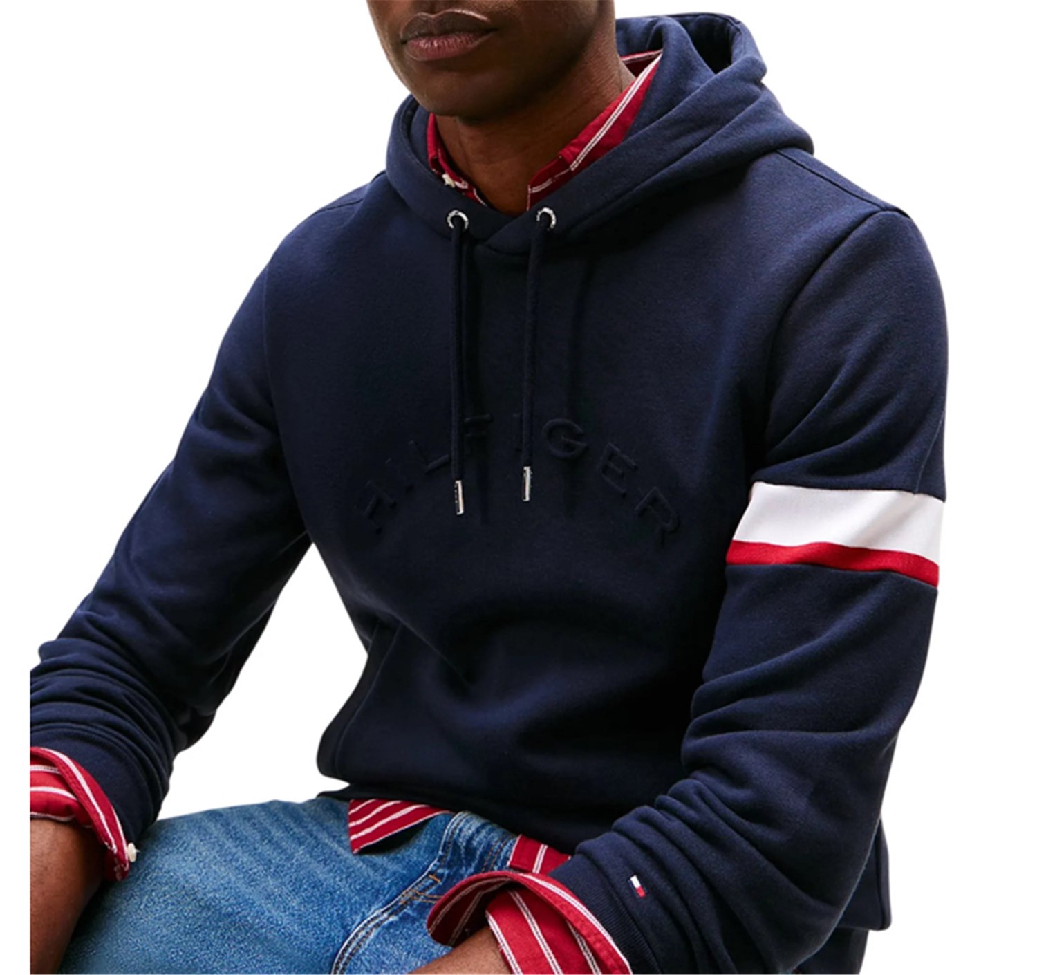 TOMMY HILFIGER MW0MW40479 Blu Abbigliamento Uomo Felpa