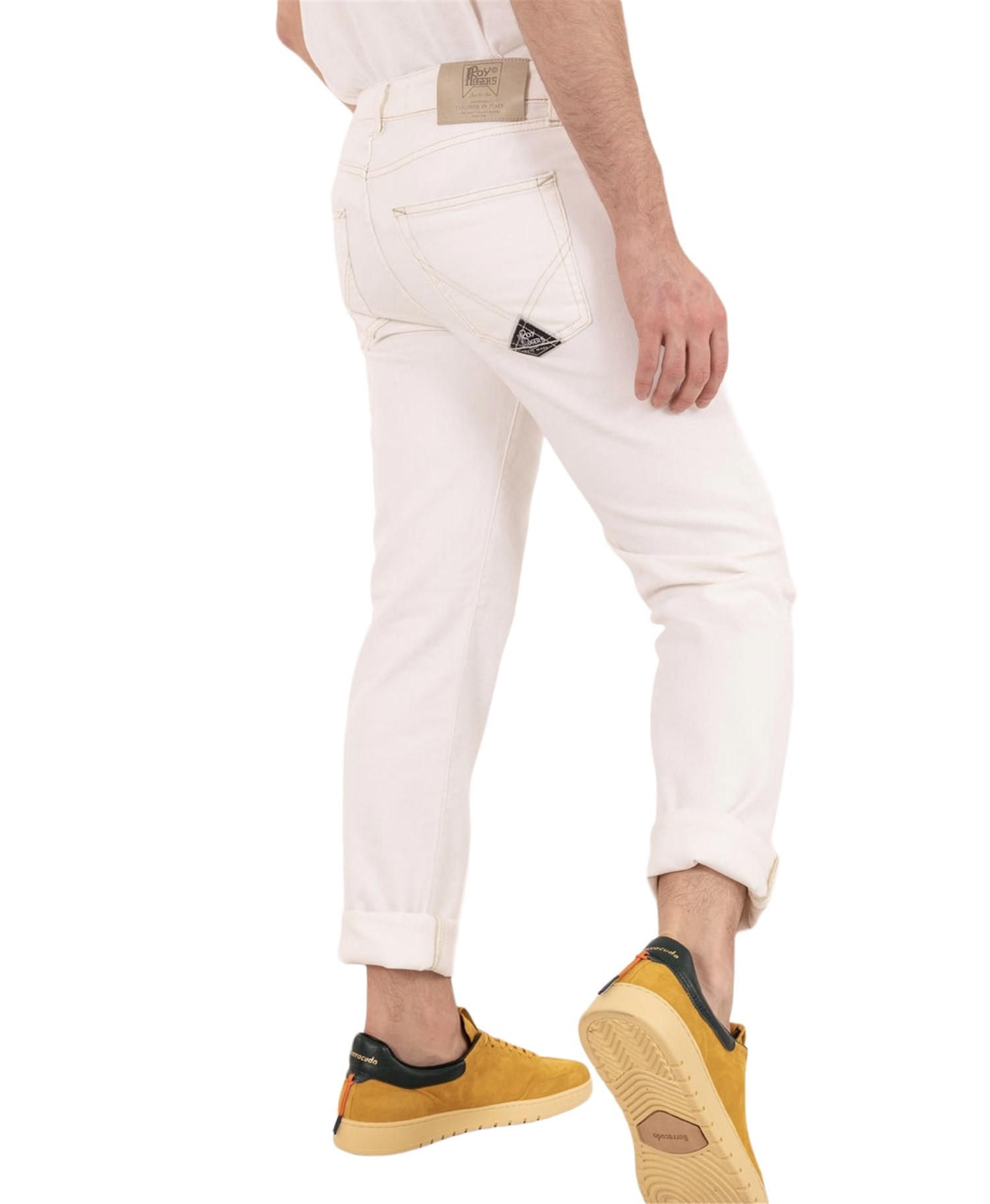 ROY ROGER'S P23RRU110CD650111 White Clothing Man Jeans ROY ROGER'S P23RRU110CD650111 White Clothing Man Jeans