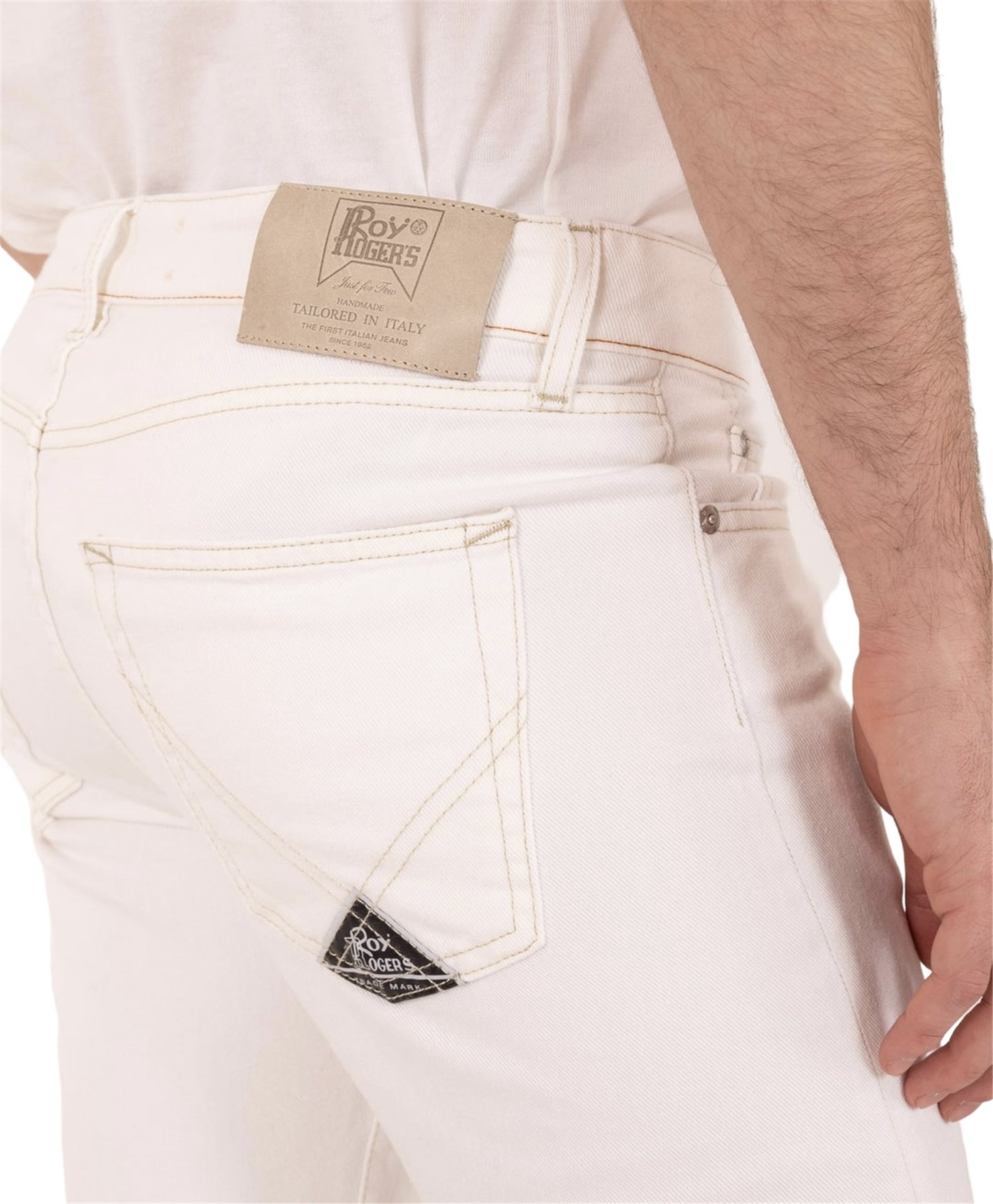 ROY ROGER'S P23RRU110CD650111 White Clothing Man Jeans ROY ROGER'S P23RRU110CD650111 White Clothing Man Jeans
