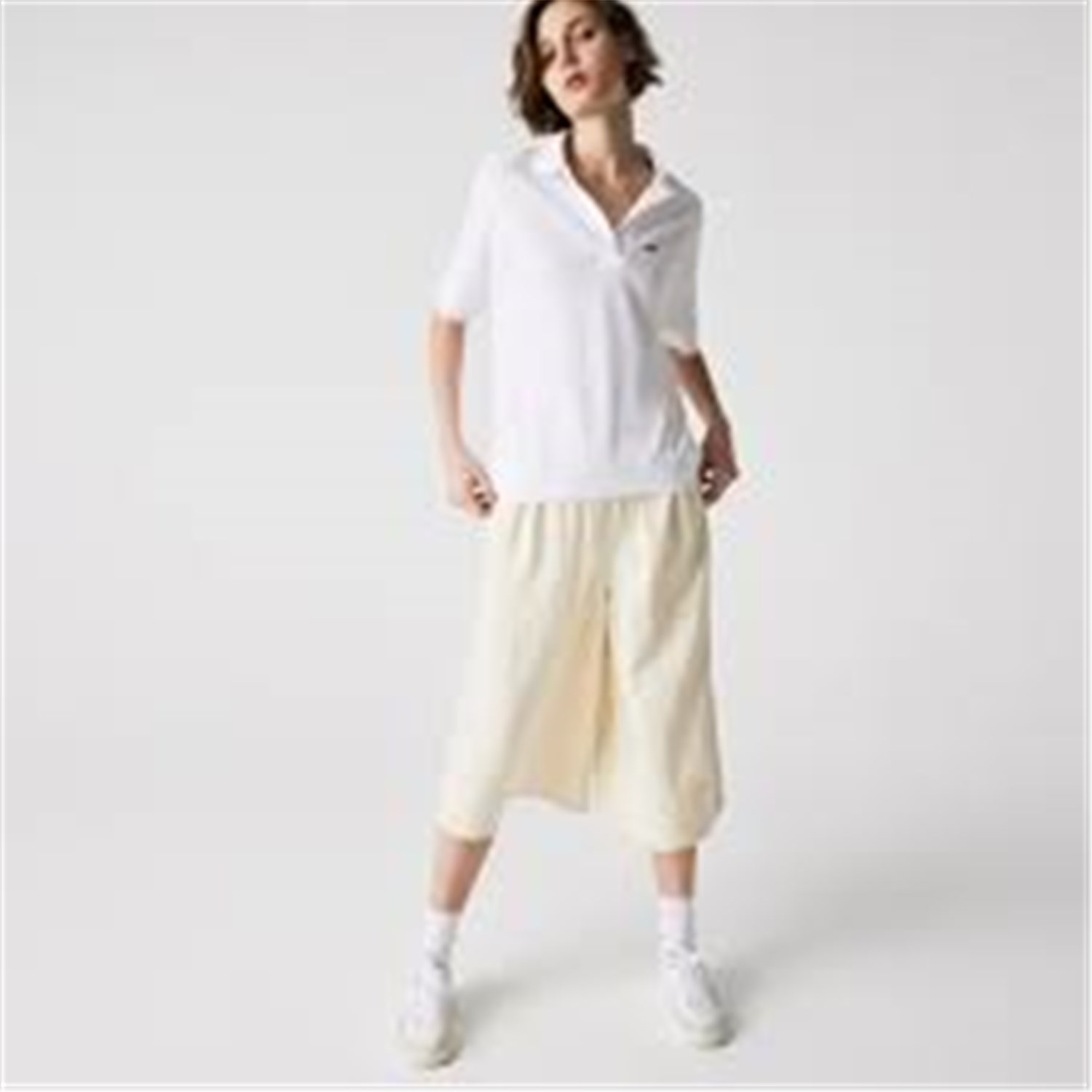 Lacoste PF0504 00 Bianco Abbigliamento Donna Polo Lacoste PF0504 00 Bianco Abbigliamento Donna Polo