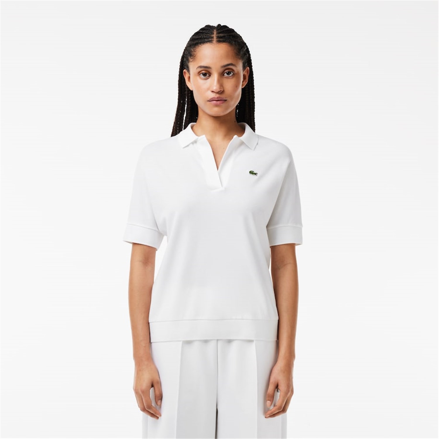 Lacoste PF0504 00 Bianco Abbigliamento Donna Polo Lacoste PF0504 00 Bianco Abbigliamento Donna Polo