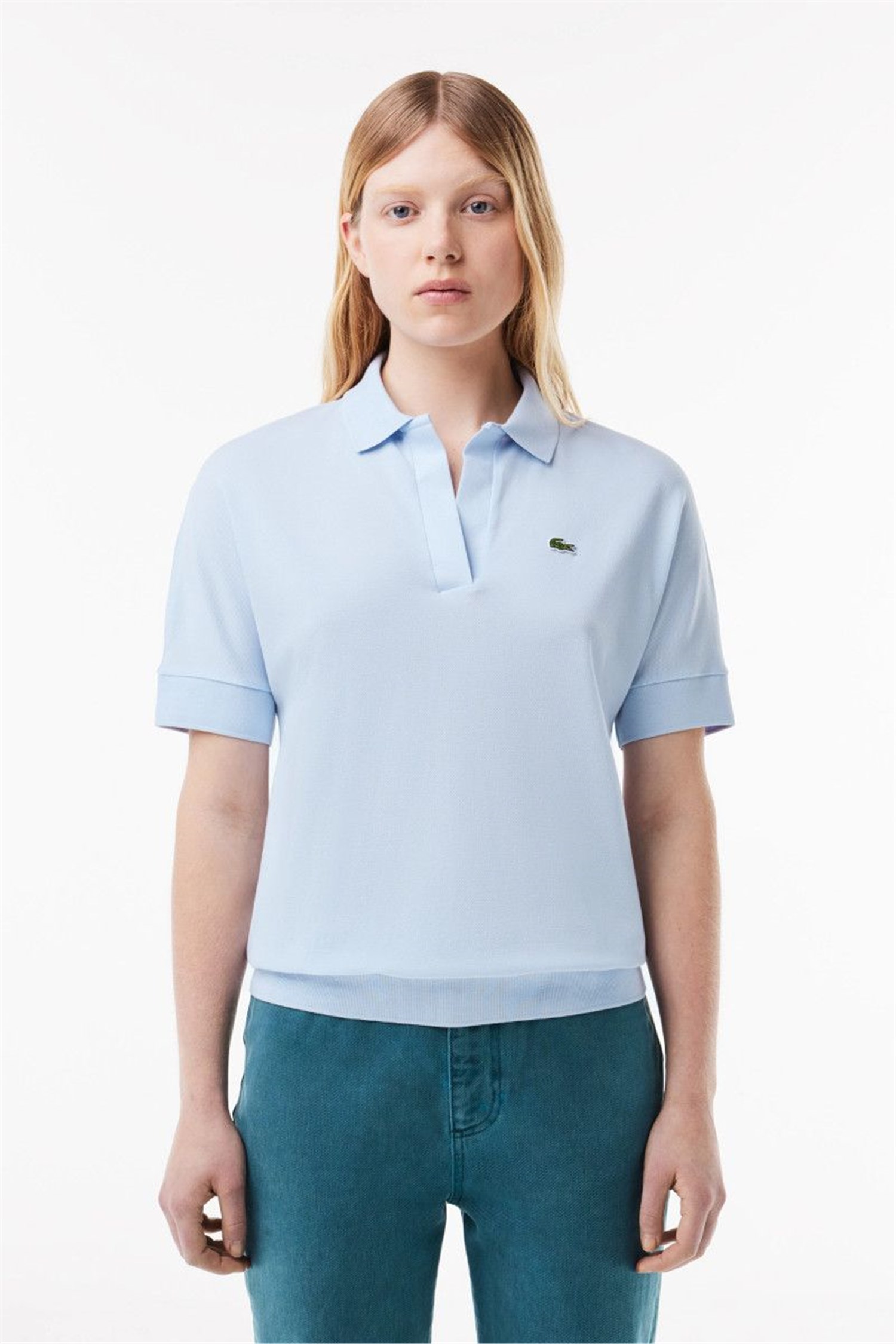 Lacoste PF0504 00 Celeste Abbigliamento Donna Polo Lacoste PF0504 00 Celeste Abbigliamento Donna Polo