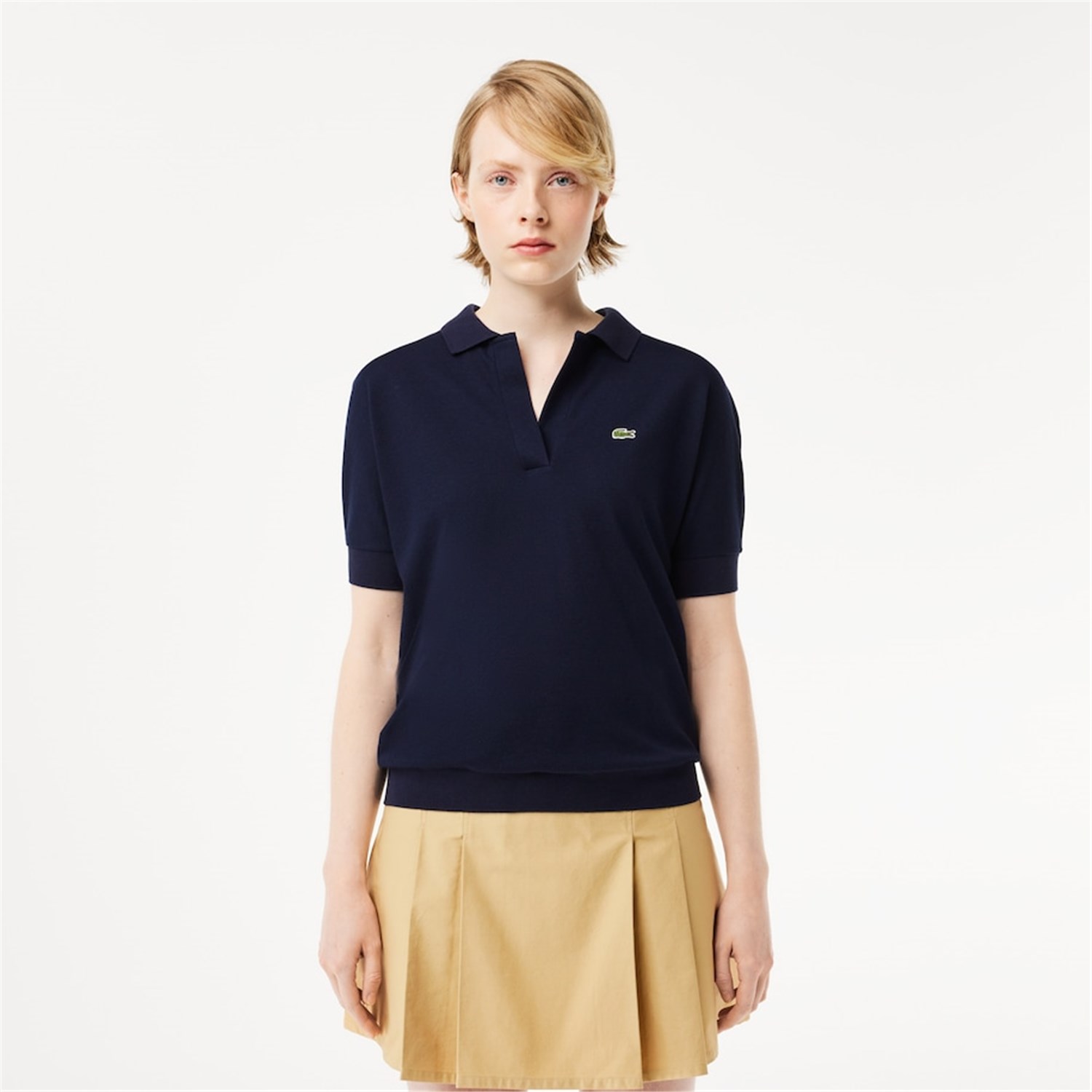 Lacoste PF0504 00 Blu Abbigliamento Donna Polo Lacoste PF0504 00 Blu Abbigliamento Donna Polo