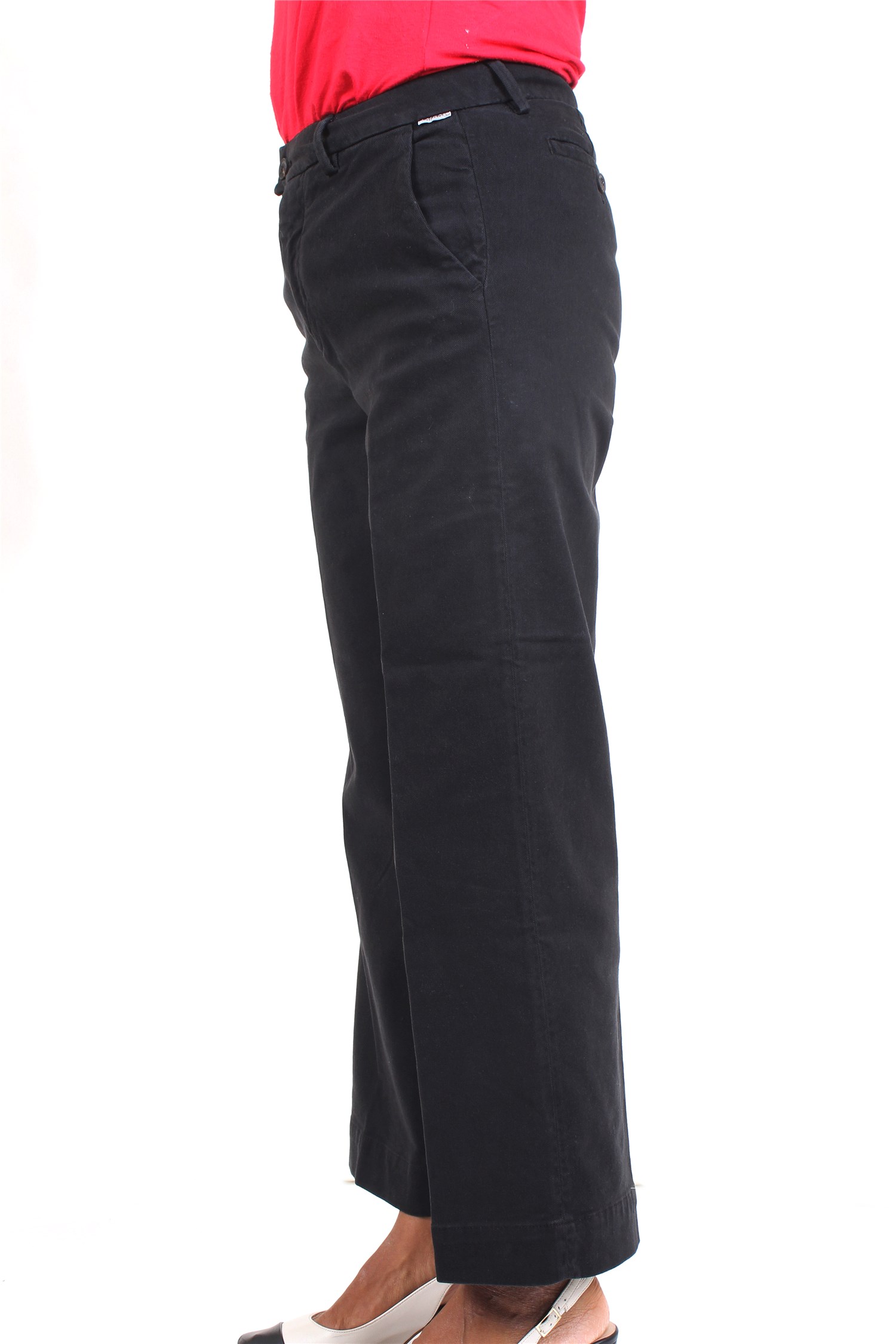 ROY ROGER'S RND032P4030112 Black Clothing Woman Trousers ROY ROGER'S RND032P4030112 Black Clothing Woman Trousers