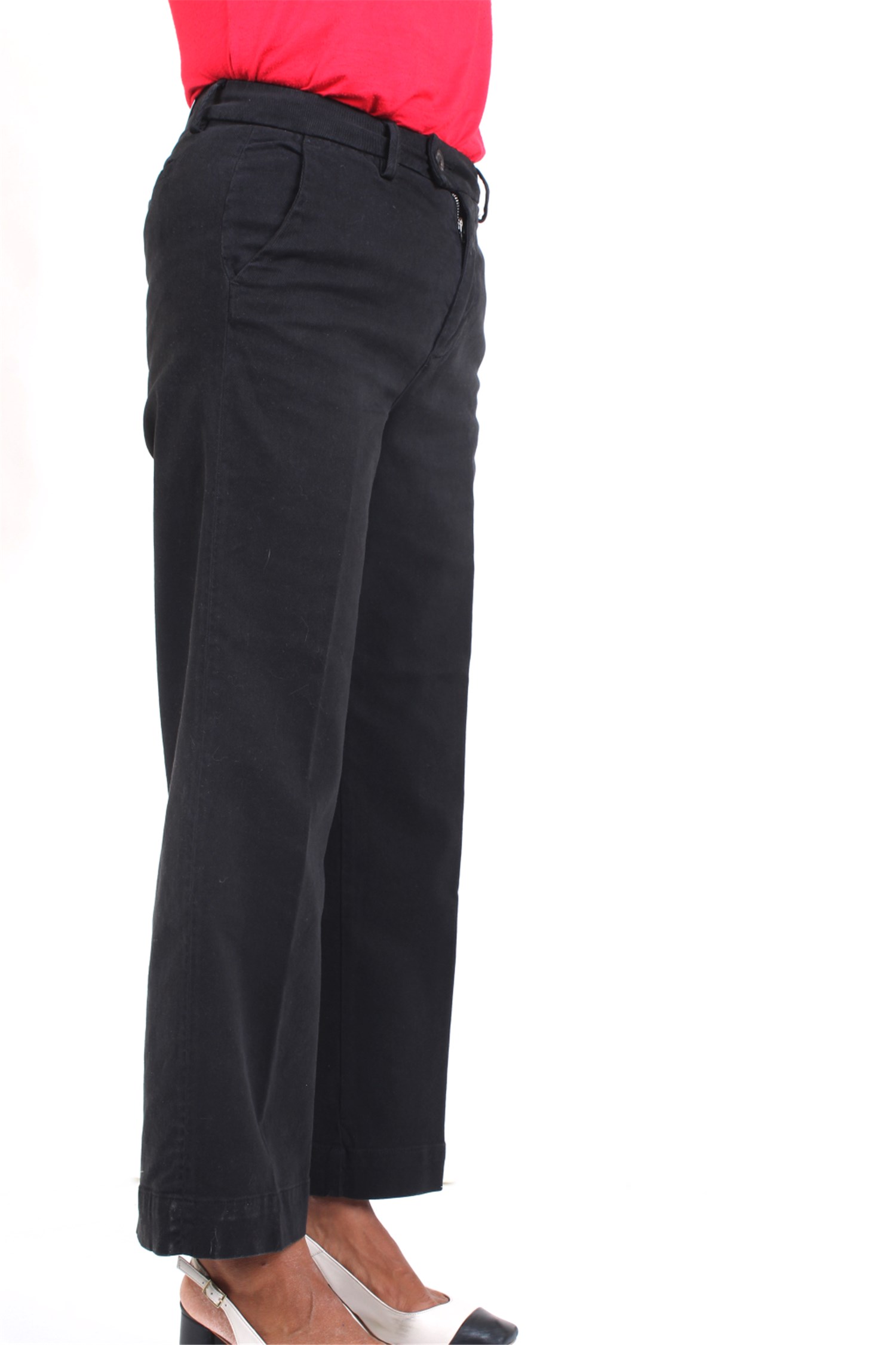 ROY ROGER'S RND032P4030112 Black Clothing Woman Trousers ROY ROGER'S RND032P4030112 Black Clothing Woman Trousers