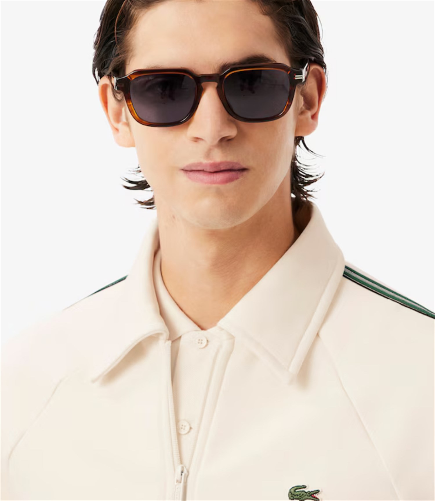 Lacoste SH5927 Latte Abbigliamento Uomo Felpa Lacoste SH5927 Latte Abbigliamento Uomo Felpa