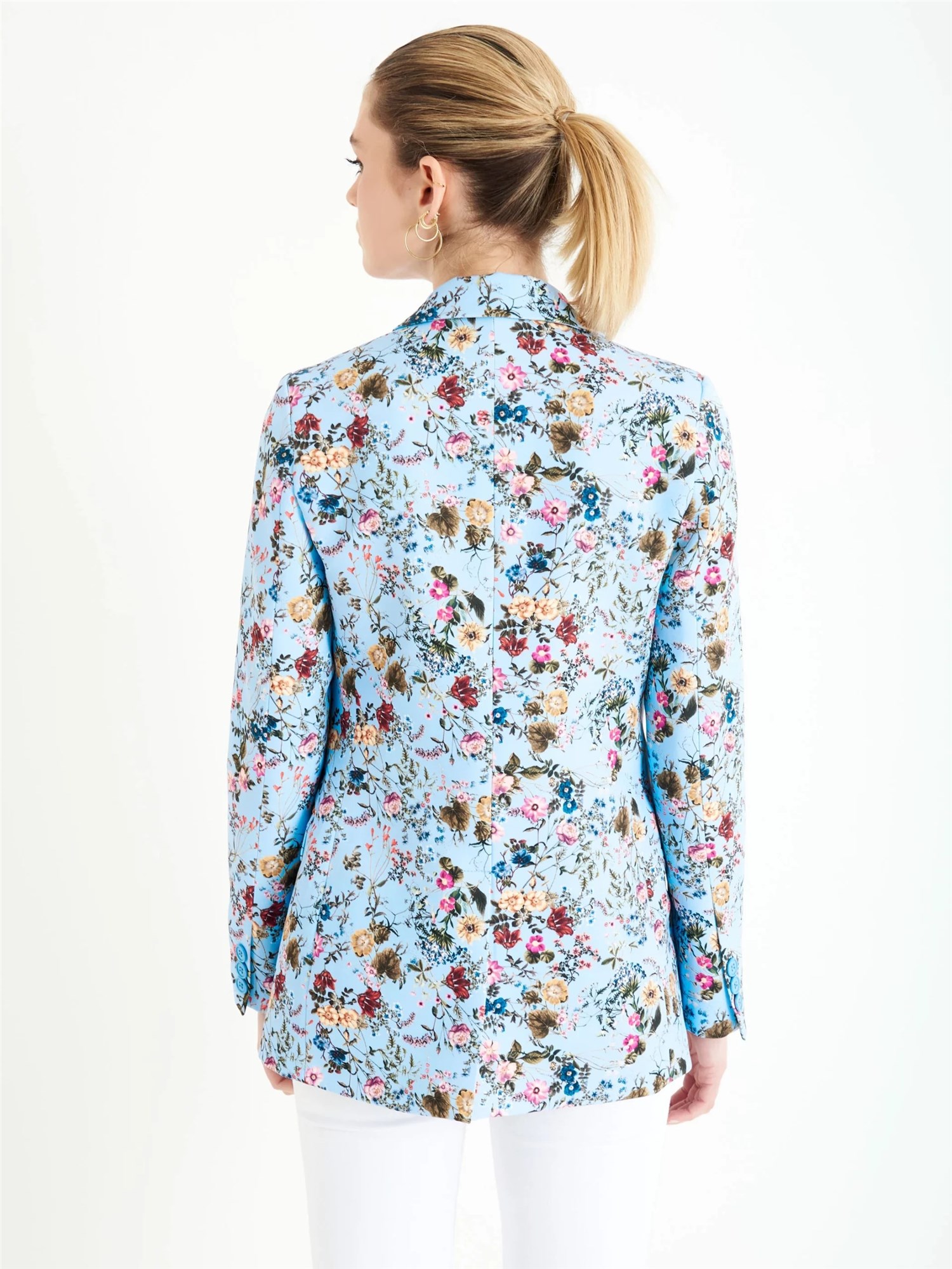 VICOLO TY1515 Light blue Clothing Woman Jacket VICOLO TY1515 Light blue Clothing Woman Jacket