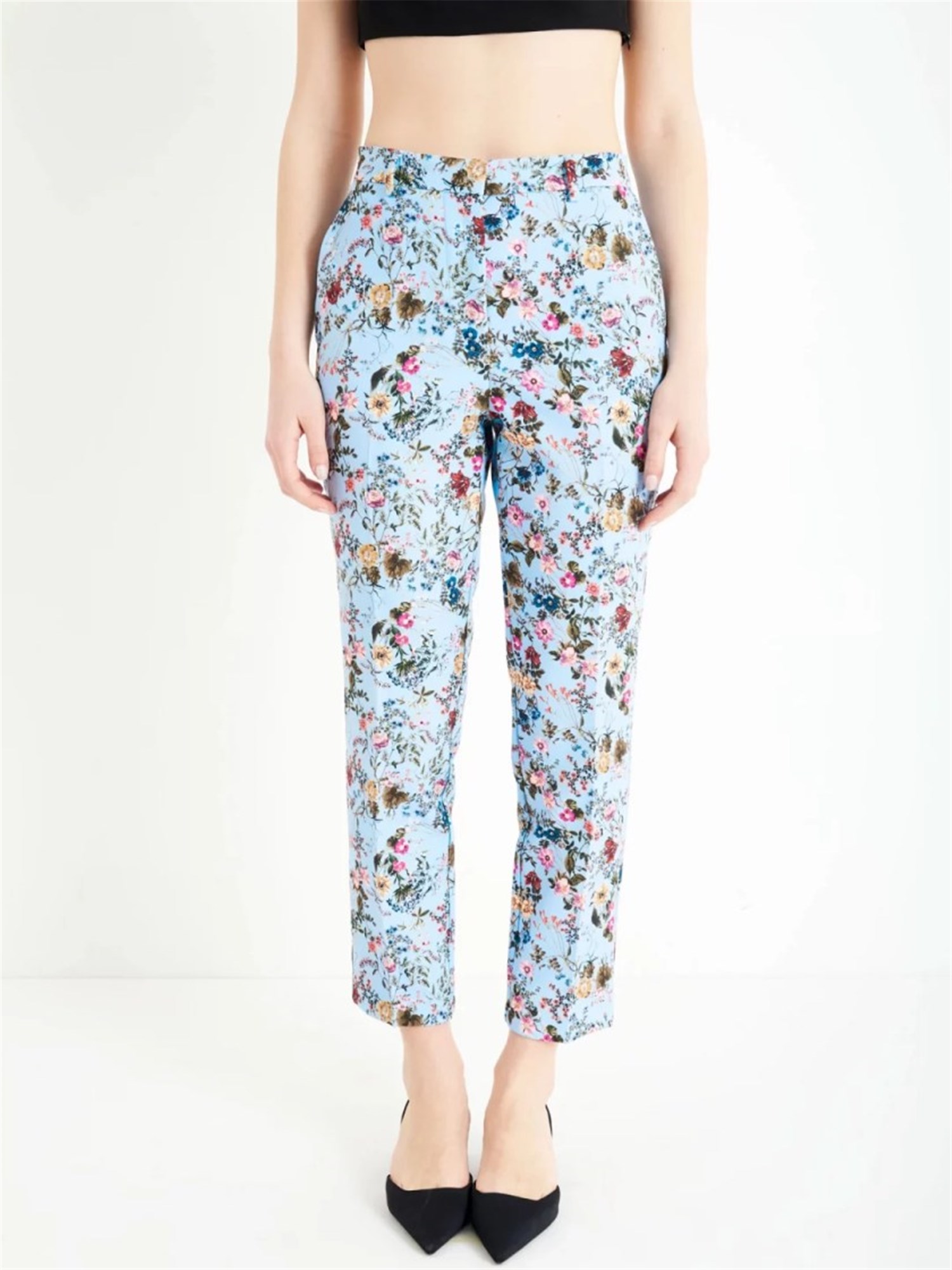 VICOLO TY1516 Light blue Clothing Woman Trousers VICOLO TY1516 Light blue Clothing Woman Trousers