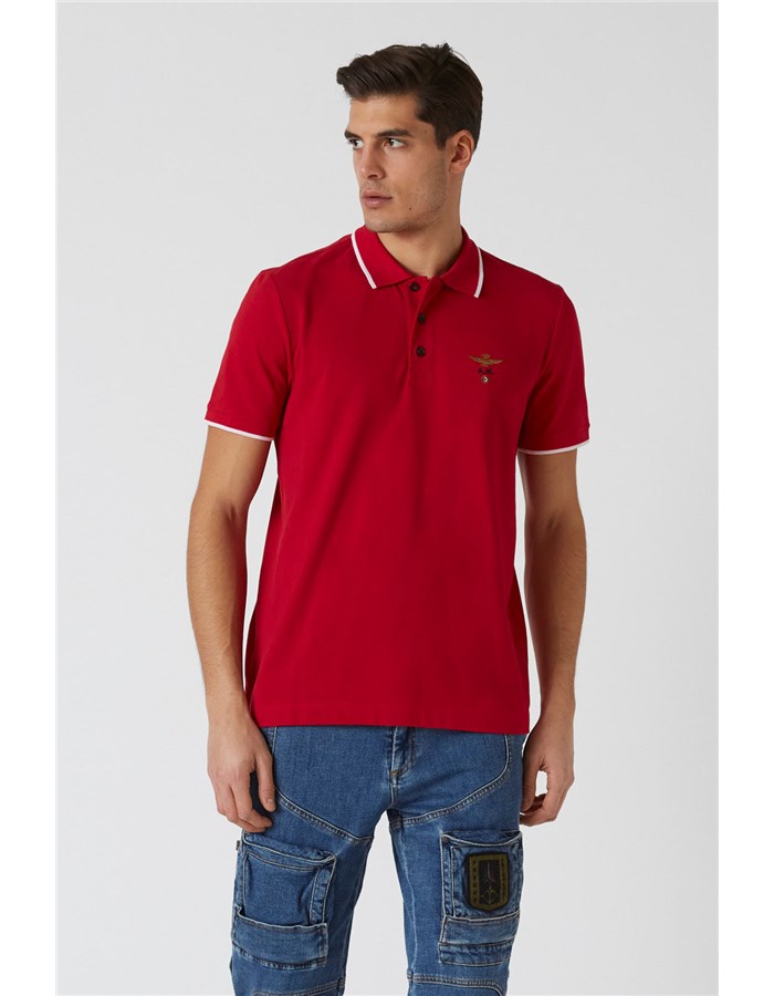 AERONAUTICA MILITARE Polo shirt Red
