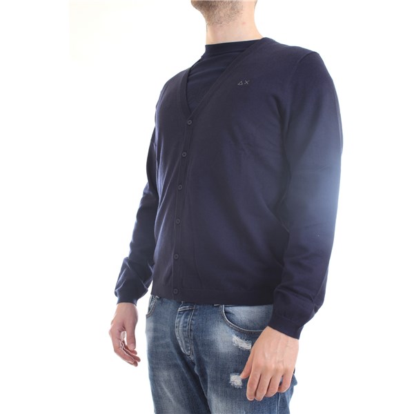 SUN68 Cardigan Blue