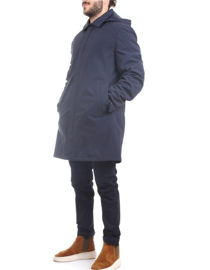 MANUEL RITZ Overcoat Blue