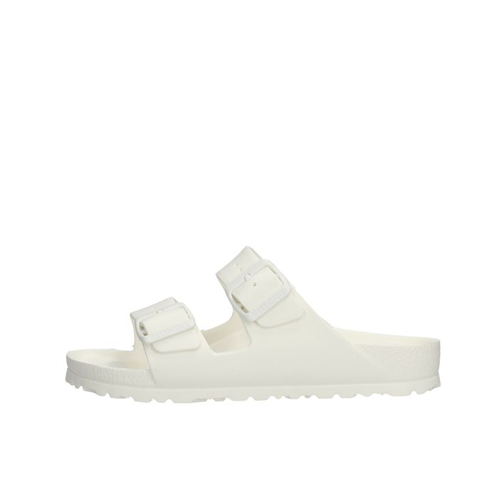 BIRKENSTOCK 0129443 White Shoes Unisex Slippers