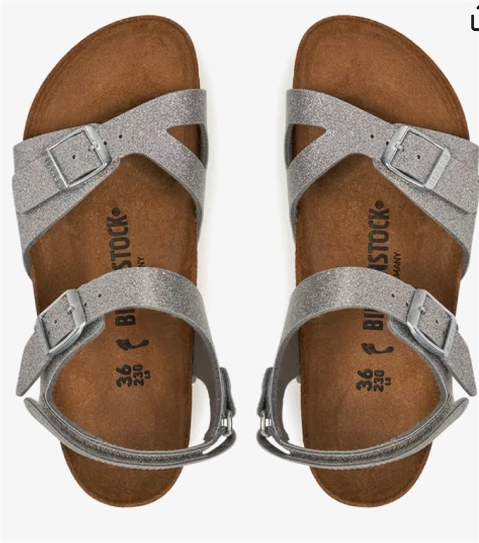 BIRKENSTOCK 1029477 Argento Scarpe Bambina Sandali BIRKENSTOCK 1029477 Argento Scarpe Bambina Sandali