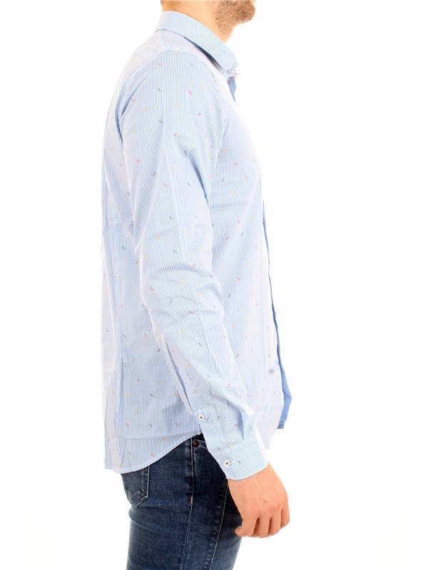 MANUEL RITZ 2632E602L193293 Light blue Clothing Man Shirt