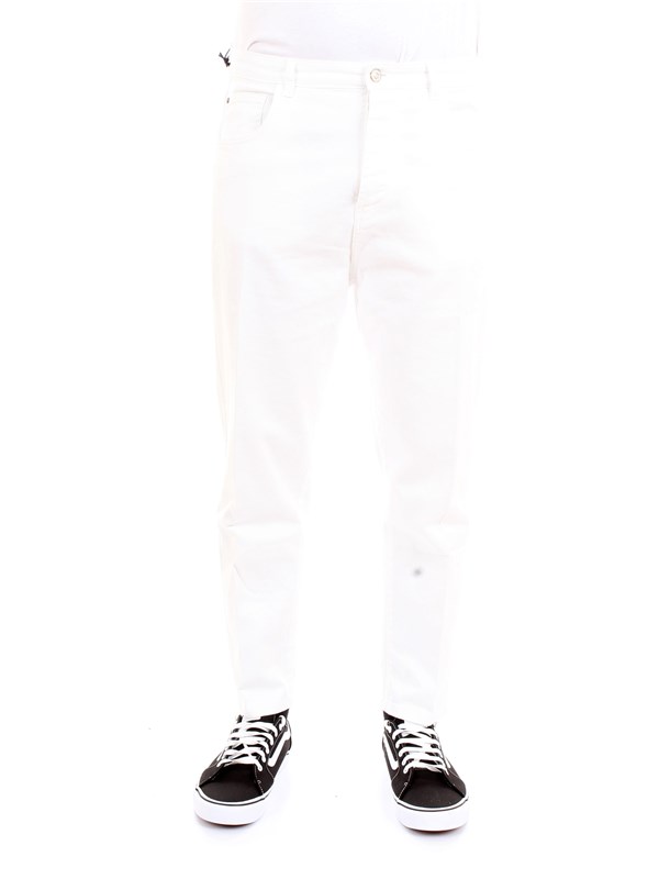 Officina36 0228906866 White Clothing Man Jeans