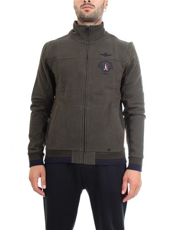 AERONAUTICA MILITARE 192FE1305F313 Green Clothing Man Sweater AERONAUTICA MILITARE 192FE1305F313 Green Clothing Man Sweater