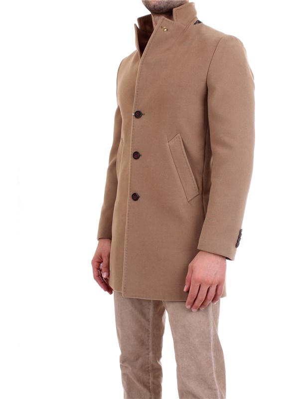 MANUEL RITZ 2732C4448 193727 Beige Clothing Man Overcoat