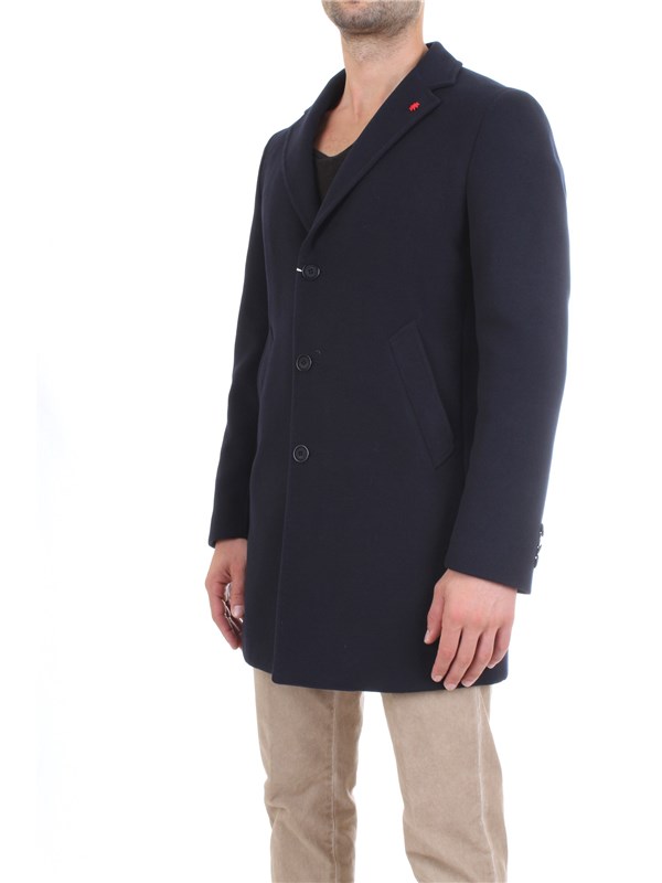 MANUEL RITZ 3332C4448 223574 Blue Clothing Man Overcoat