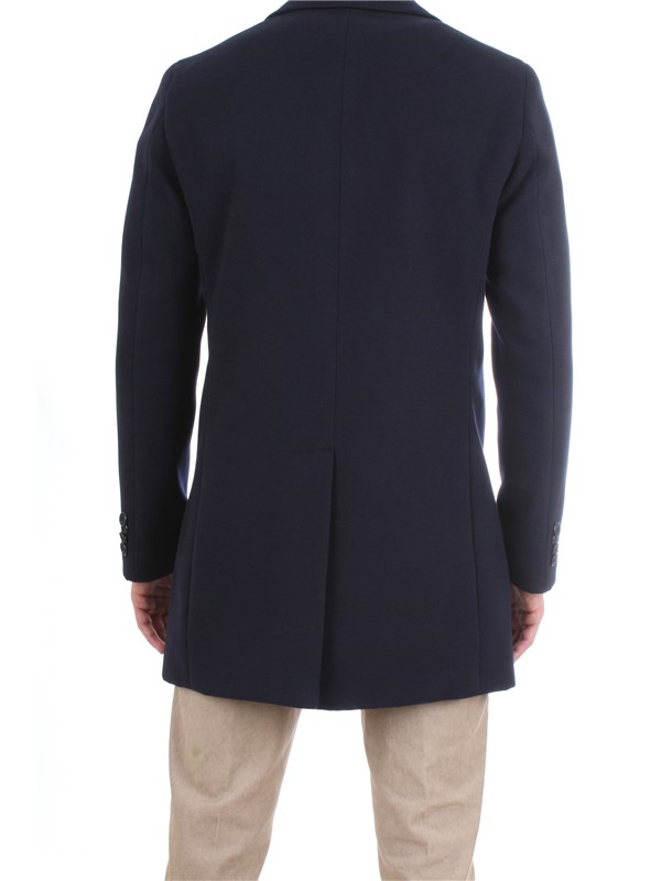 MANUEL RITZ 3332C4448 223574 Blue Clothing Man Overcoat