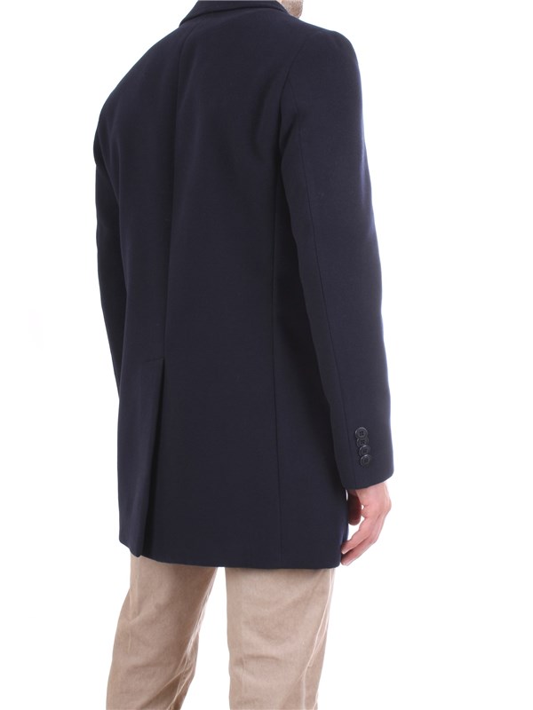MANUEL RITZ 3332C4448 223574 Blue Clothing Man Overcoat