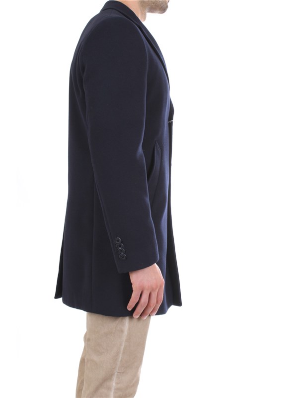 MANUEL RITZ 3332C4448 223574 Blue Clothing Man Overcoat