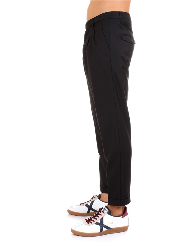 Officina36 0200207287 Black Clothing Man Trousers