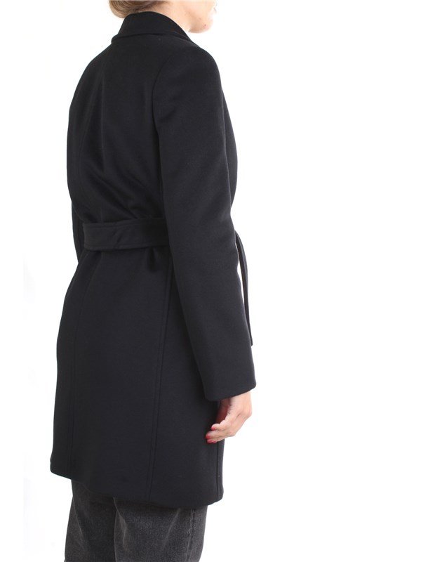PENNYBLACK 20145519 Black Clothing Woman Overcoat