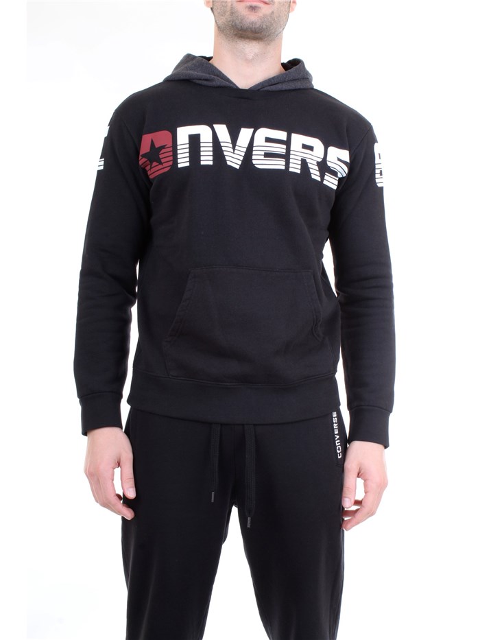 CONVERSE 10018615 Black Clothing Man Sweater CONVERSE 10018615 Black Clothing Man Sweater