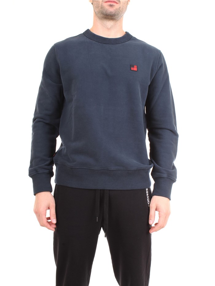 WOOLRICH WOFEL1194 Blue Clothing Man Sweater WOOLRICH WOFEL1194 Blue Clothing Man Sweater