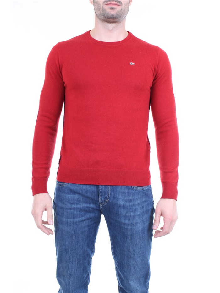 NAPAPIJRI NOYGPB Red Clothing Man Pullover NAPAPIJRI NOYGPB Red Clothing Man Pullover