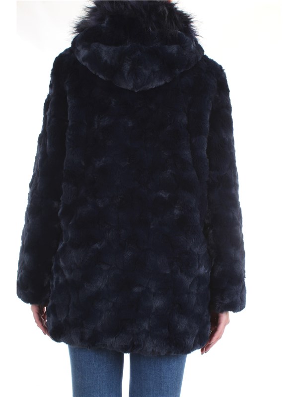 Meheran 18182 Blue Clothing Woman Overcoat