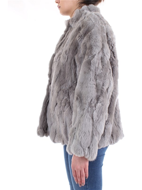 Meheran 17200 Grey Clothing Woman Jacket