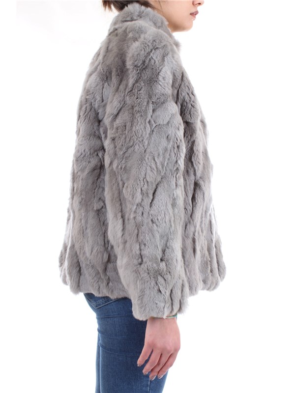 Meheran 17200 Grey Clothing Woman Jacket