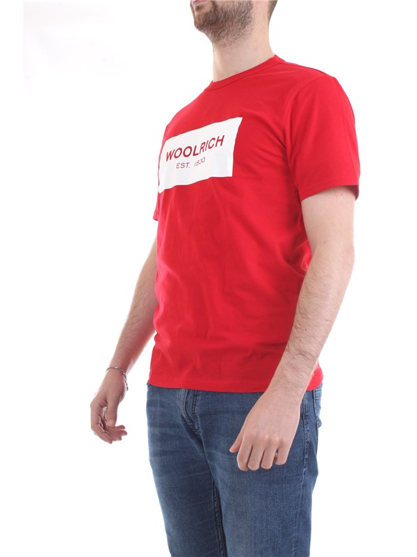 WOOLRICH CFWOTE0038MRUT1486 Red Clothing Man T-Shirt/Polo