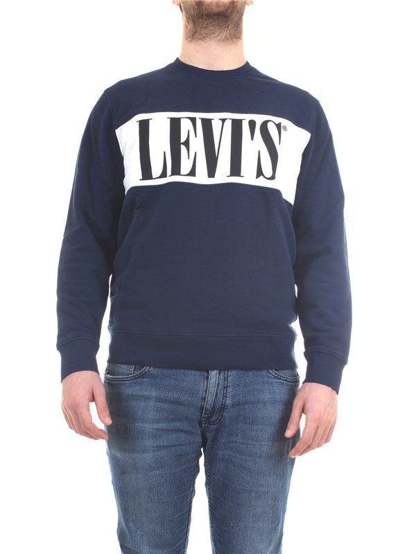 LEVI'S 85648 Blue Clothing Man Sweater LEVI'S 85648 Blue Clothing Man Sweater