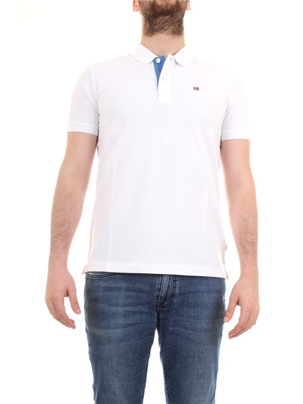 NAPAPIJRI N0YI8T White Clothing Man Polo shirt NAPAPIJRI N0YI8T White Clothing Man Polo shirt