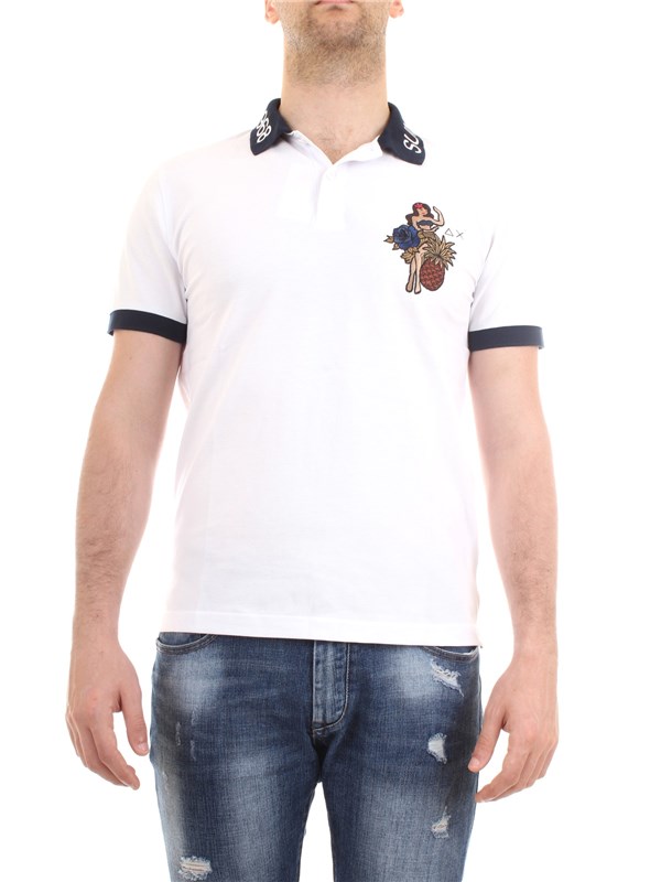 SUN68 A30125 White Clothing Man Polo shirt SUN68 A30125 White Clothing Man Polo shirt