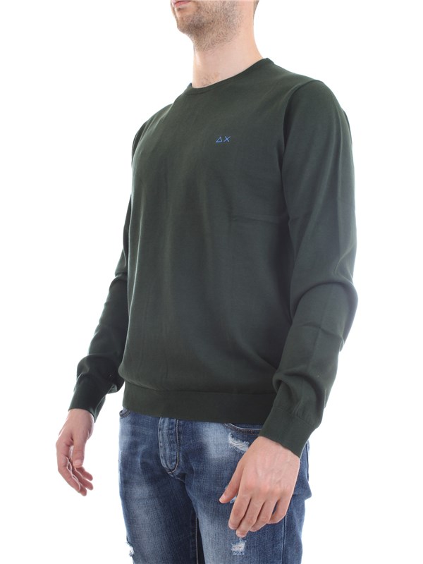 SUN68 K30101 Green Clothing Man Pullover