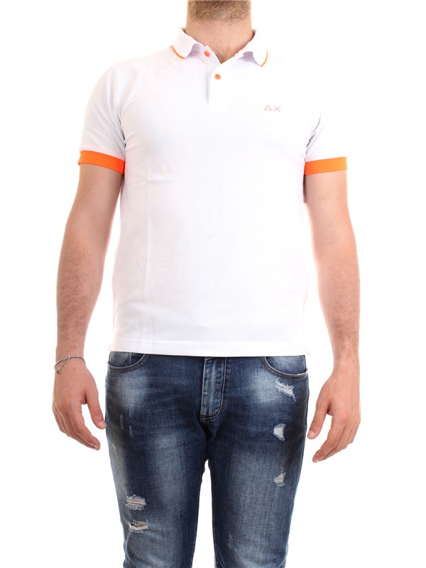 SUN68 A30114 White Clothing Man Polo shirt