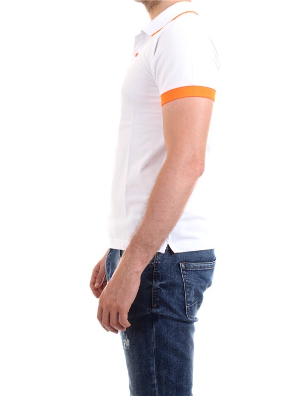 SUN68 A30114 Bianco Abbigliamento Uomo Polo