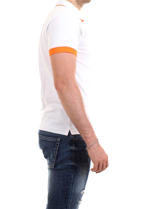 SUN68 A30114 Bianco Abbigliamento Uomo Polo