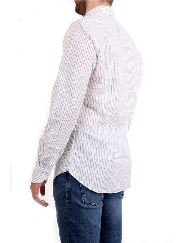 XACUS 61243.001 Bianco Abbigliamento Uomo Camicia