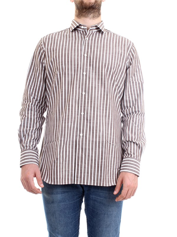 XACUS 61201.005 Brown Clothing Man Shirt XACUS 61201.005 Brown Clothing Man Shirt