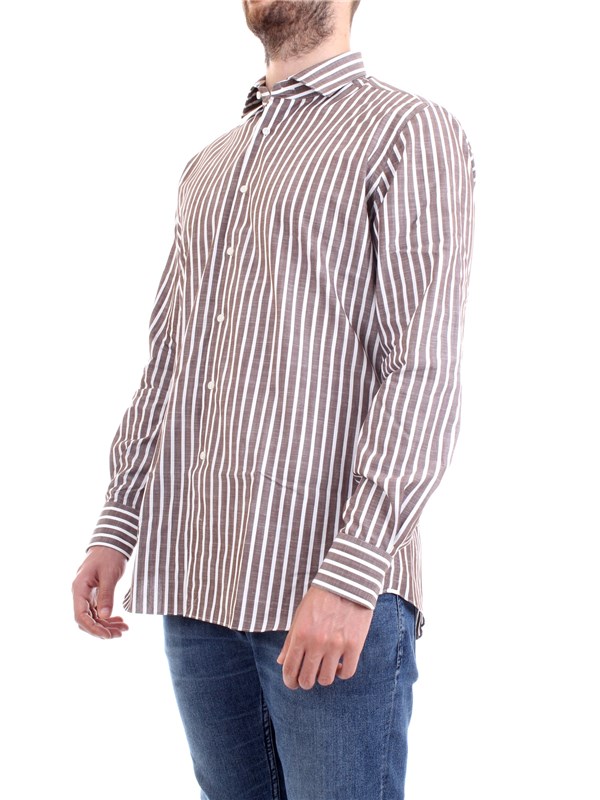 XACUS 61201.005 Marrone Abbigliamento Uomo Camicia