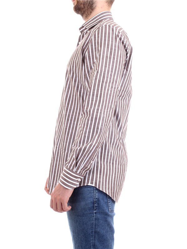 XACUS 61201.005 Marrone Abbigliamento Uomo Camicia