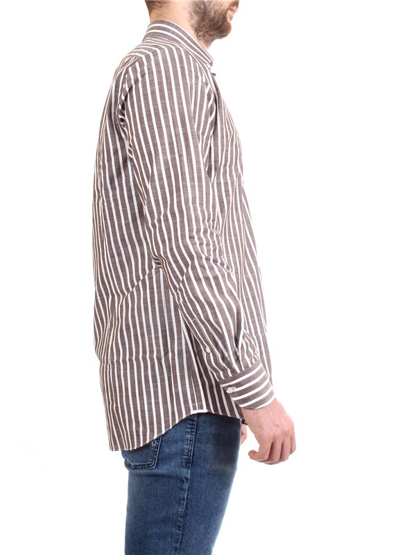 XACUS 61201.005 Marrone Abbigliamento Uomo Camicia