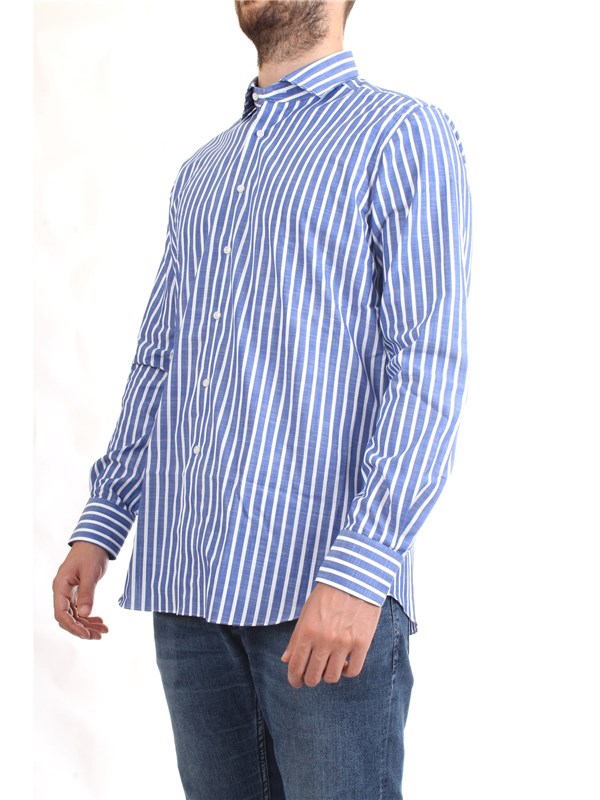 XACUS 61201.002 Celeste Abbigliamento Uomo Camicia