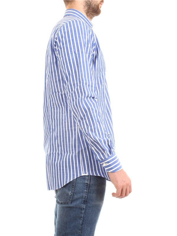 XACUS 61201.002 Celeste Abbigliamento Uomo Camicia