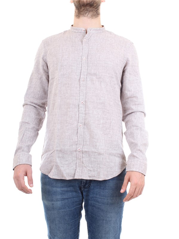 MANUEL RITZ 2832E604L 203259 Tortora Clothing Man Shirt MANUEL RITZ 2832E604L 203259 Tortora Clothing Man Shirt